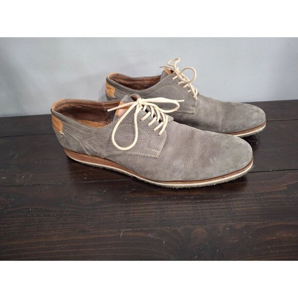 Johnston & Murphy Mens Ashby Gray Nubuck Lace-up Plain Toe/Pre-owned, Sz. 11M EU - Picture 3 of 8